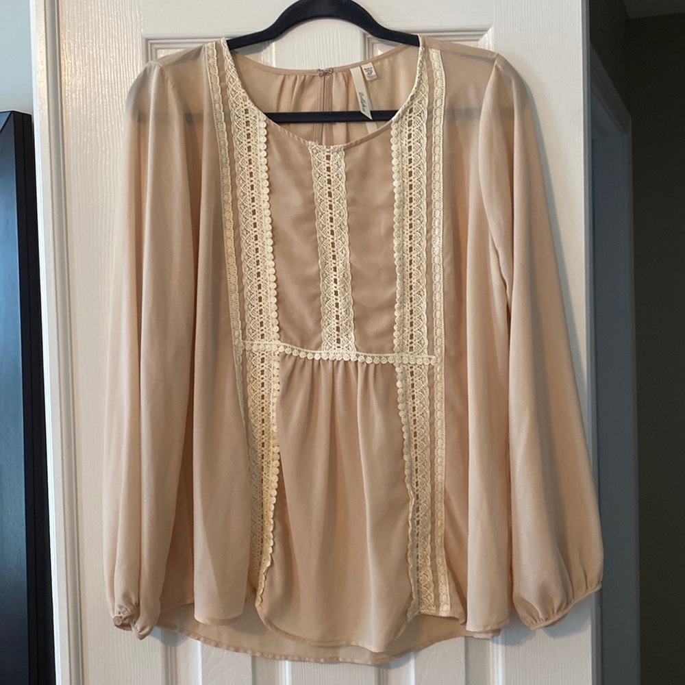 Cream boho blouse